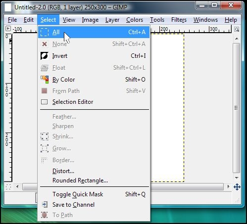 GIMP Select All