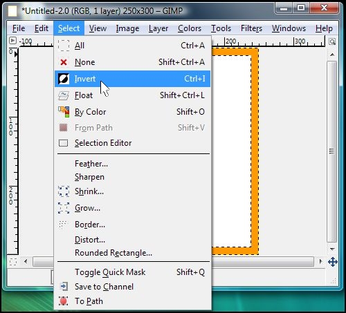 GIMP Select Invert