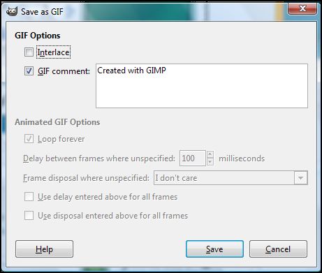 GIMP Select Save As