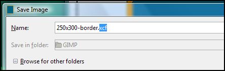 GIMP Save As XCF
