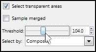 GIMP Fuzzy Select Increased Threshold