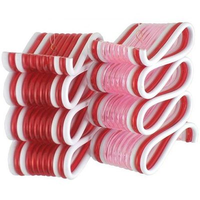Set of 6 Old Fashioned Ribbon Candy Christmas Ornaments