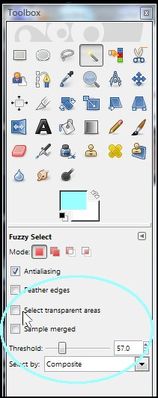 Fuzzy Select Tool Settings
