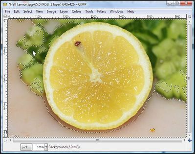 Second Click - Fuzzy Select Background Area