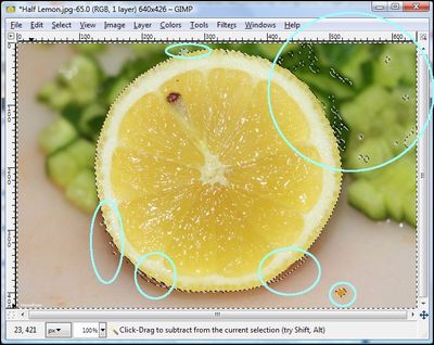 Third Click - Fuzzy Select Background Area