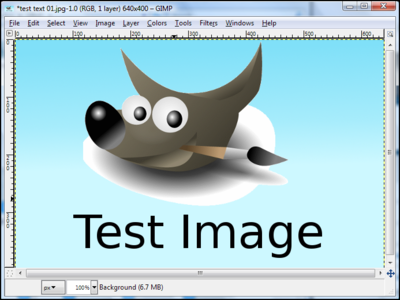 Add GIMP Icon To Test Image