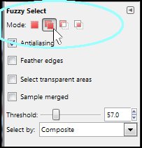 Click 'Add to the current selection'