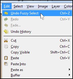 Undo Fuzzy Select Tool