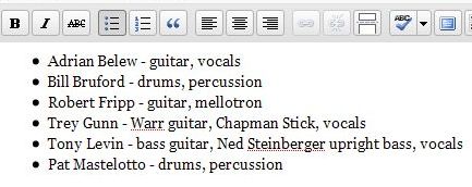 WP Finished List